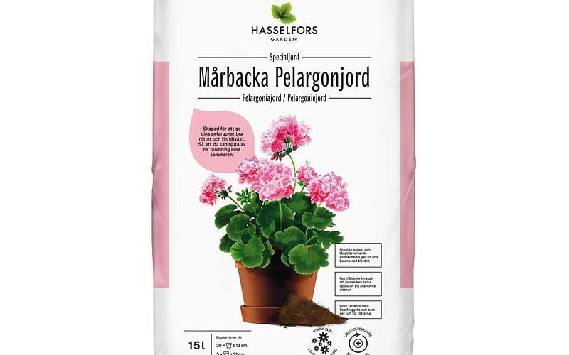 Hasselfors Garden Pelargonjord Mårbacka 15 liter