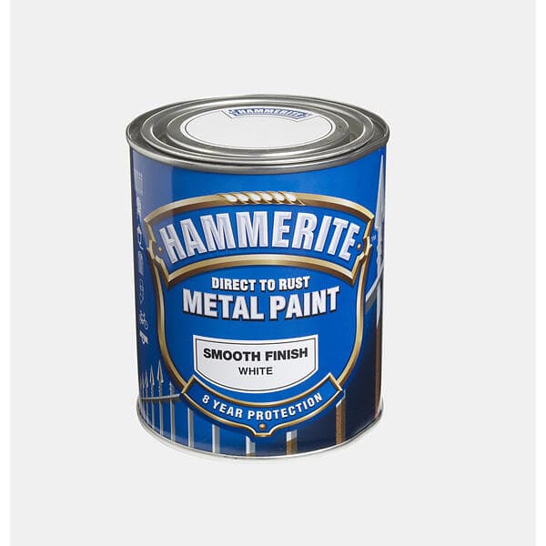 Hammerite Metallmaling Smooth Hvit 0,75L