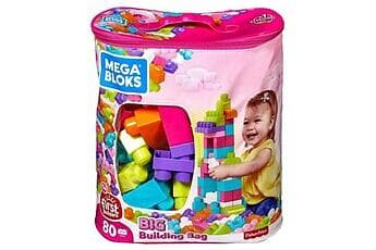 Mega Bloks First Builders Pink Big Building Bag 80pcs