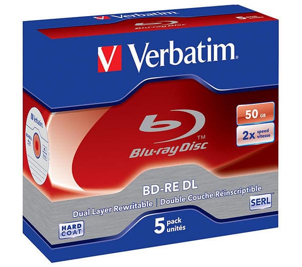 Verbatim BD-RE DL 50GB 2x 5-pack Jewelcase