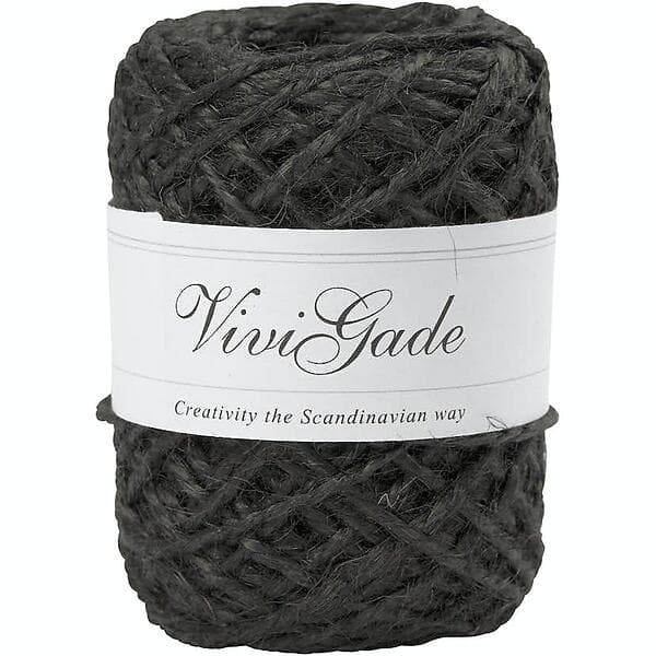 Creativ Company Naturhampa 1 Rl Naturhampa, svart, tjocklek 1-2 mm, 30 m/ rl. 503243