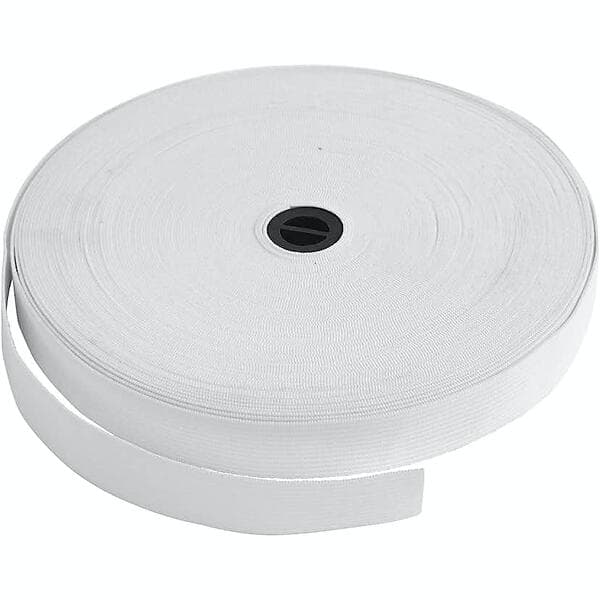 Creativ Company Resårband 20 mm 25 m/1 Rl Resårband, vit, B: mm, m/ 1 rl. 41044