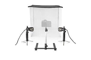 Nedis Foto LED Studio Photo Kit 60 x 600x600mm cm Vikbar Väska och bakgrunder ingår