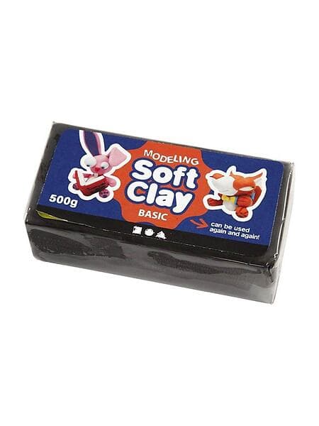 Soft Clay Modellera Svart 500g