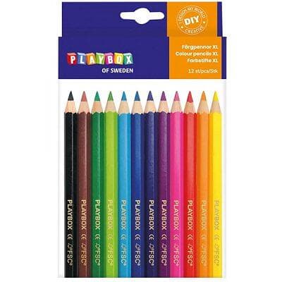 Playbox Färgpennor Jumbo 12st