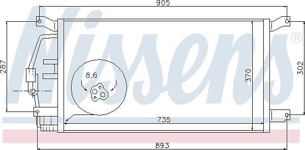 Nissens Kondensor, klimatanläggning 94797