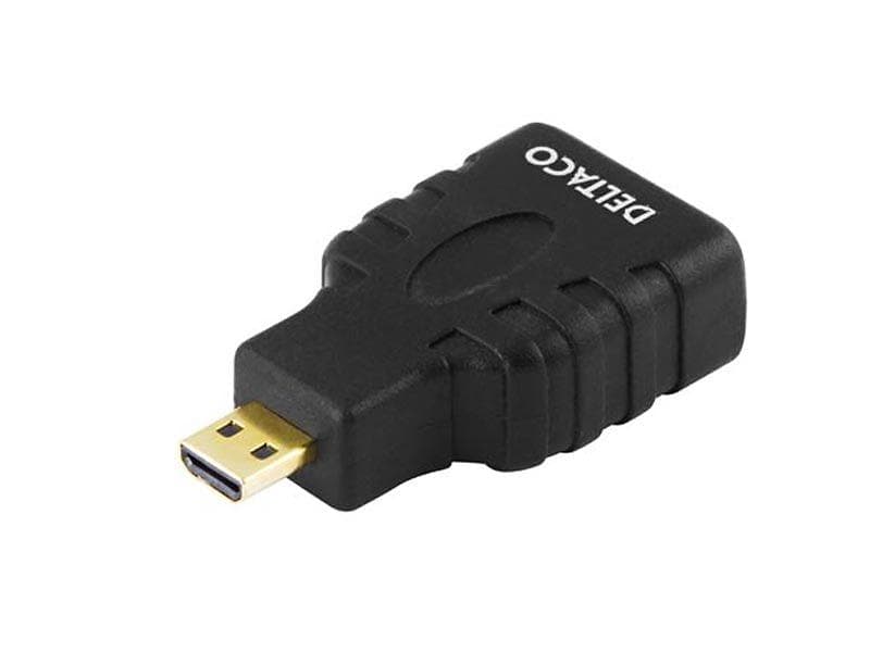 Deltaco HDMI - HDMI Micro High Speed with Ethernet F-M Adapter