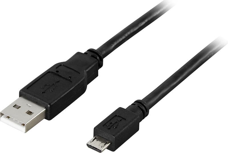 Deltaco USB A - USB Micro-B 2.0 0,25m