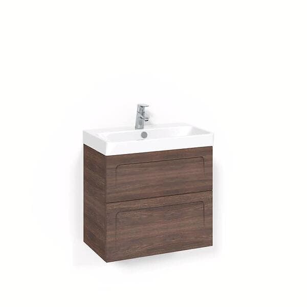 Macro Design Tvättställsskåp Crown Ramlucka Light 70 Kommod 60x35 Brun Ask Shape FSK6035BSL