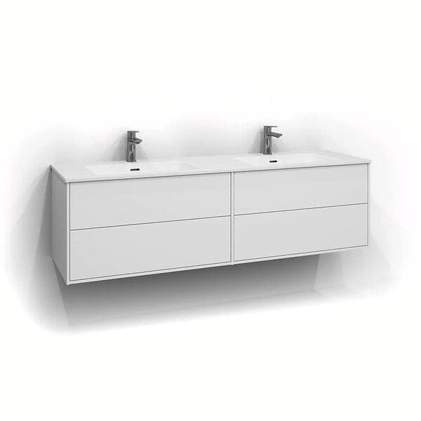 Svedbergs Tvättställsskåp Epos 160x45 Underdel Plan Vit 2+2L 1516220