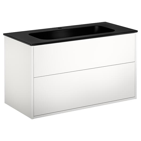 Gustavsberg Tvättställsskåp Artic 100 cm Kommod Vit tvtst 1blh MSvart GB71ACVU10TM331