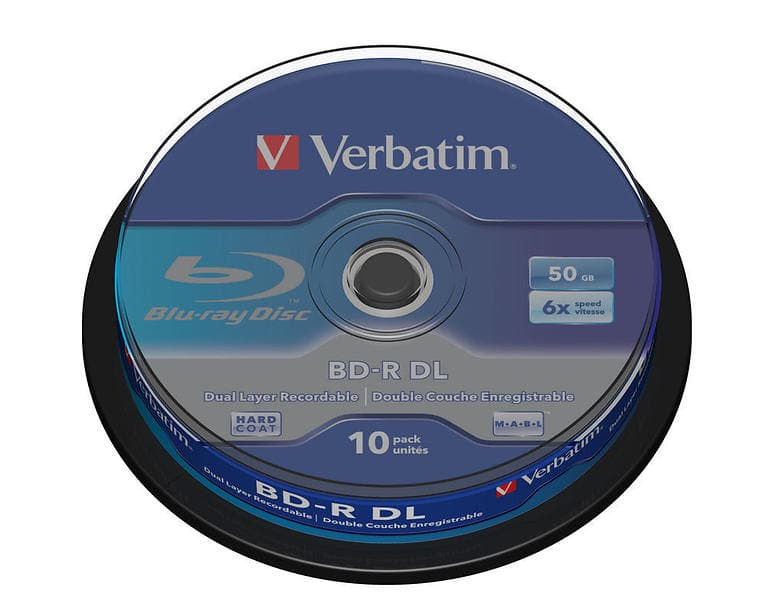 Verbatim BD-R DL 50GB 6x 10-pack Spindel