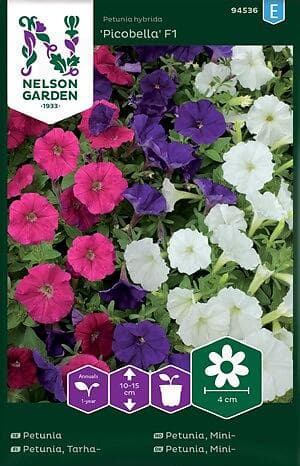 Nelson Garden Nelson garden Fröer Garden Petunia Picobella F1 Mini Blandade Färger