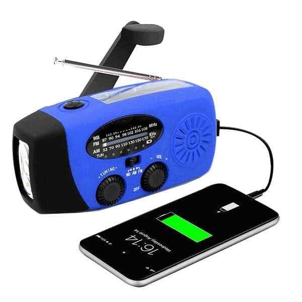A-One Brand Vevradio 2000mah Powerbank Solceller Ficklampa