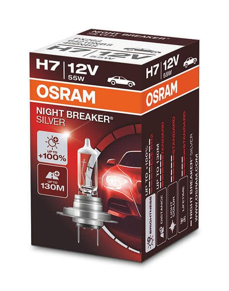 Osram Halogenlampa NIGHT BREAKER SILVER 12V H7 55W
