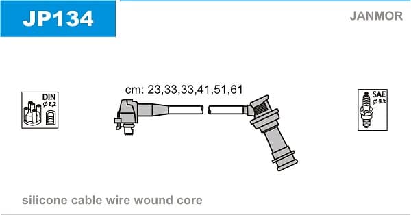 Tändkabelsats JANMOR JP134