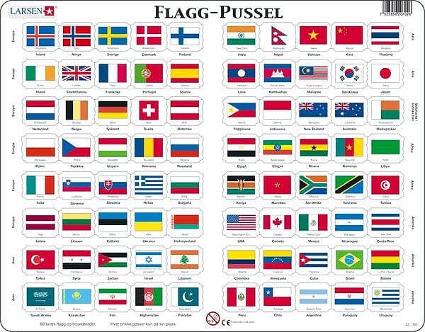 Larsen Rampussel Flaggor 80 Bitar