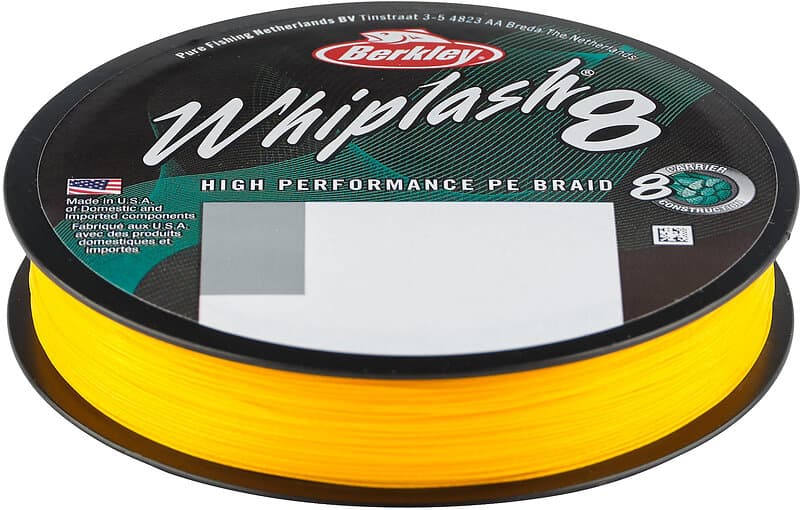 Berkley Whiplash 8 300 M Braided Line Gul 0,200 mm