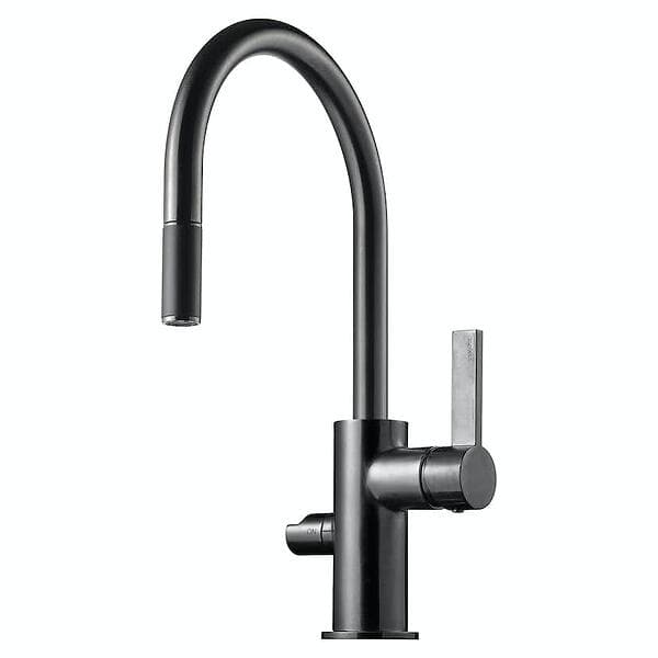 Tapwell Köksblandare ARM385 med Utdragbar Pip Brushed Black Chrome 9426348