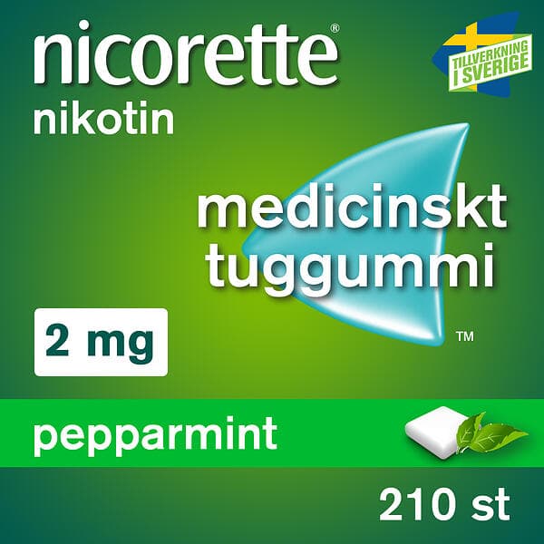 Nicorette Tuggummi Pepparmint 2mg 210st