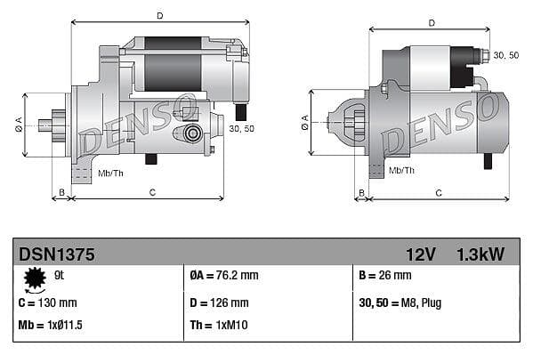 Denso Startmotor DSN1375