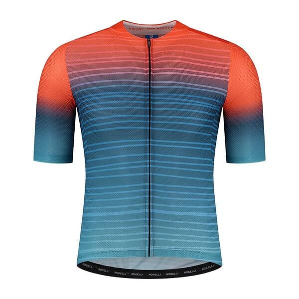 Rogelli Cykeltröja SS Surf Herr Blue/Orange Blå/Orange XL