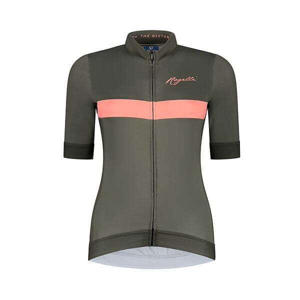 Rogelli Cykeltröja SS Prime Dam Green/Coral XXXL