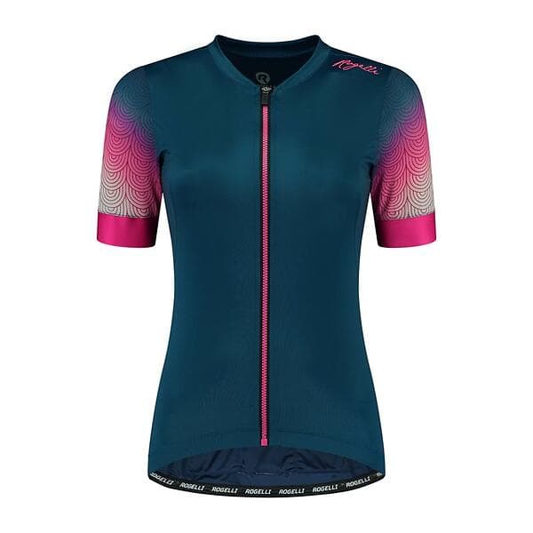 Rogelli Cykeltröja SS Waves Dam Blue/Pink Blå/Rosa XL