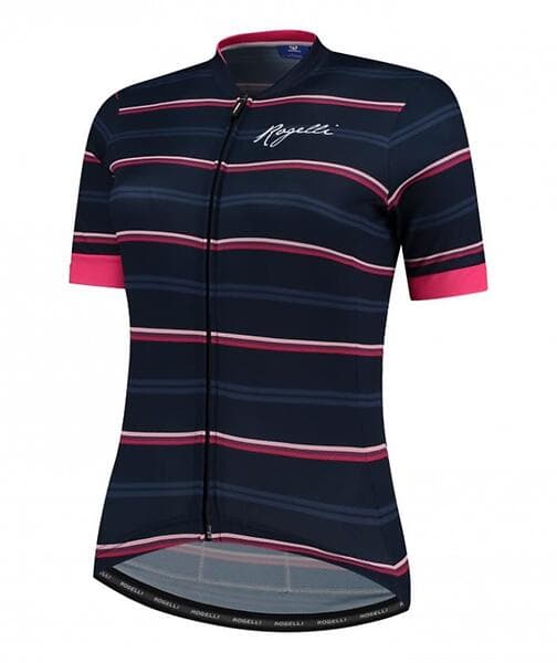 Rogelli Cykeltröja Stripe SS W Blue Pink XS