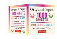 Origami Paper Color Bursts 1,000 Sheets 2 3/4 in 7 Cm