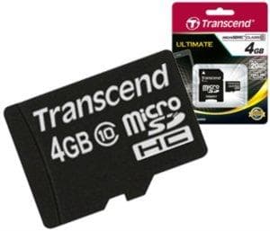 Transcend microSDHC Class 10 4GB