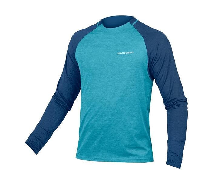 Endura Cykeltröja Singletrack L/S Jersey Atlantic Blu XL