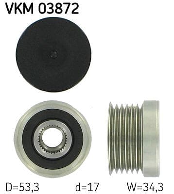 SKF Frihjulskoppling, generator VKM 03872