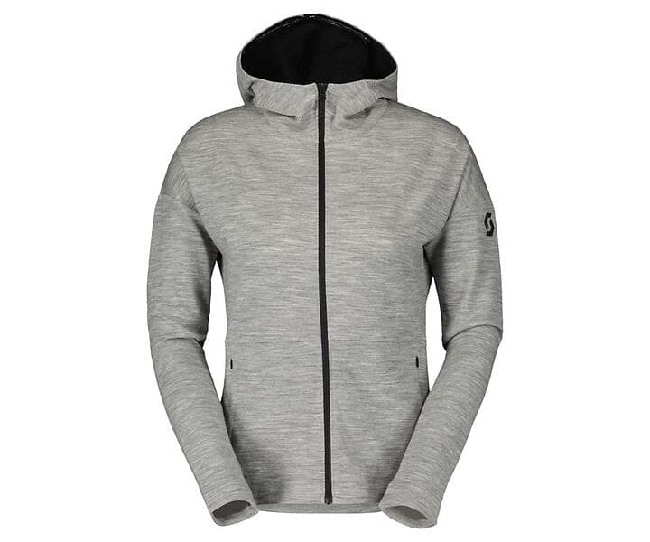 Scott Cykeljacka Hoody Dam Commuter Merino Grey Melange S