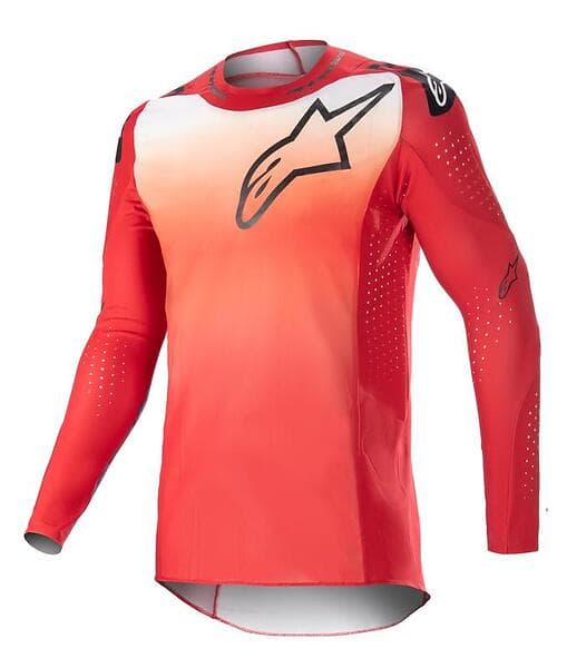 AlpineStars Jersey Supertech Risen Red/White XL Tröjor MX