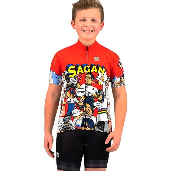Sportful Super Peter Short Sleeve Jersey Röd 10 Years Pojke