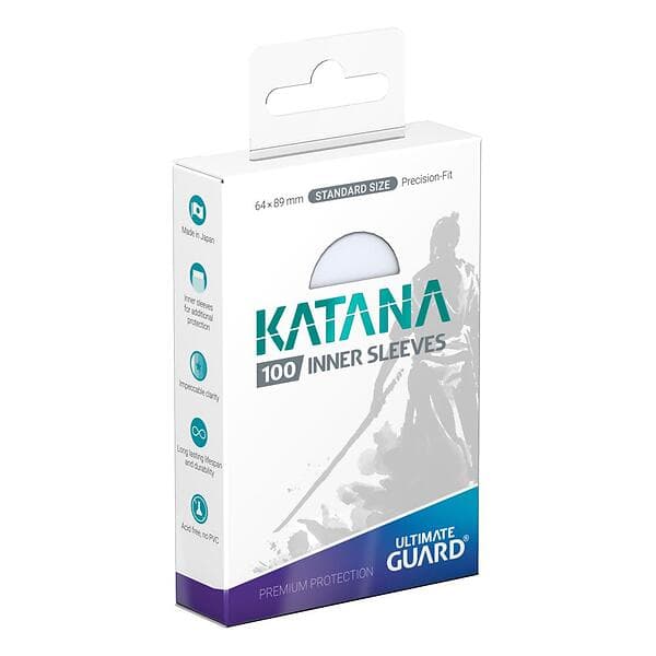 Ultimate Guard Card Sleeves Standard "Katana" Transparent Inner 64x89mm (100) ()