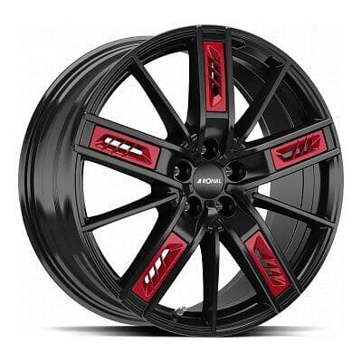 Ronal R67 Red Left JET BLACK 8,0x19 5/112,00 ET54 B66,6