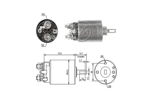 ERA Solenoid, startmotor ZM785