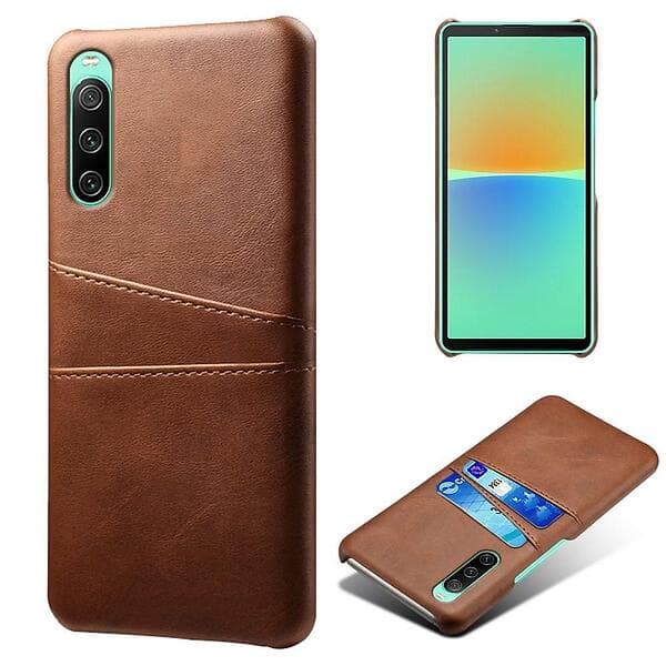 Skalo Sony Xperia 10 IV PU-Läder Korthållare Skal