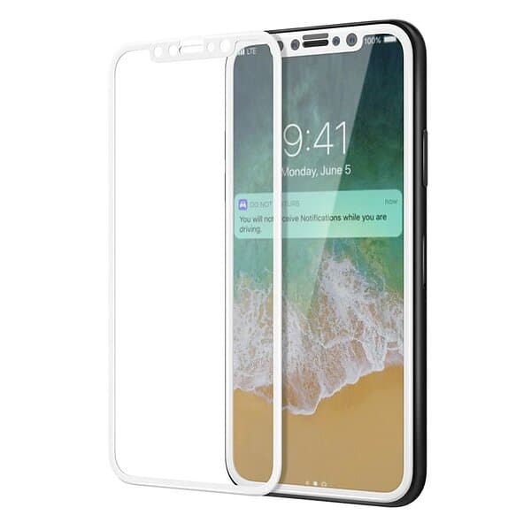 Skalo iPhone 11 Pro Heltäckande Skärmskydd Härdat Glas Vit