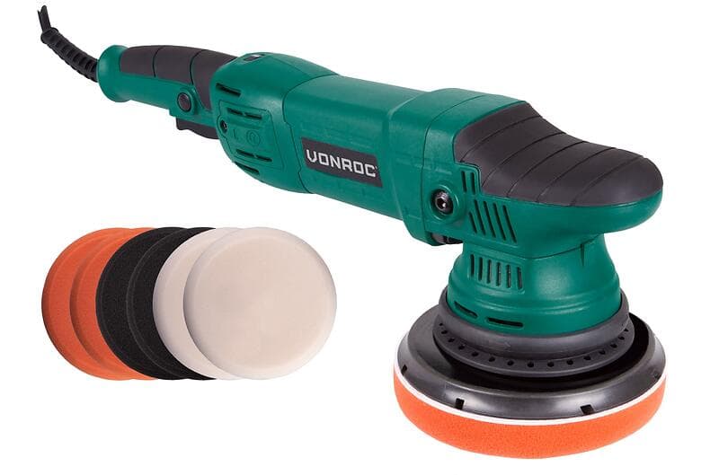 VONROC Dual Action Polermaskin 1050W 150mm Inkl. 7 Poleringssvampar