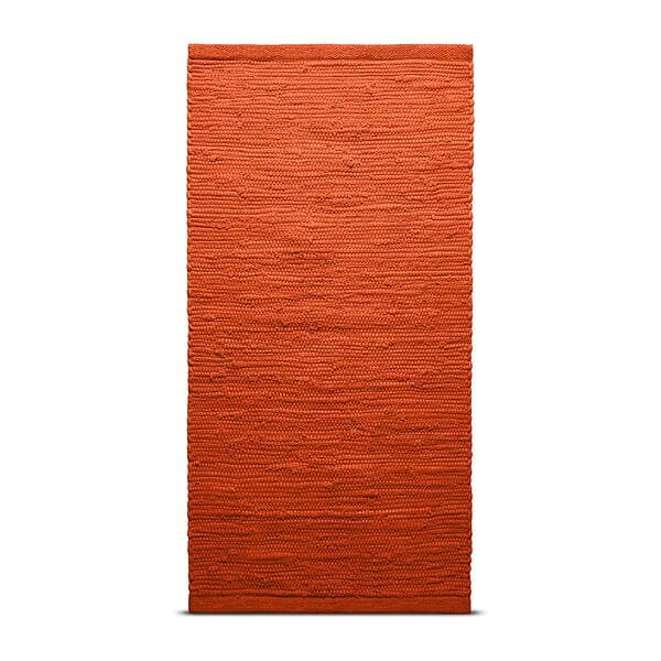 Rug Solid Rug Cotton matta 140x200 cm Solar orange (orange)