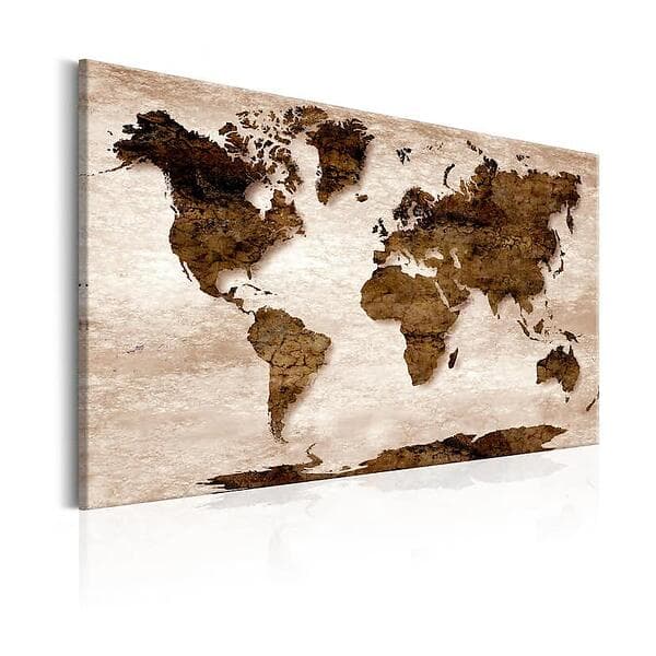 Arkiio Tavla World Map Green Planet The Brown Earth 60x40 A3-N5986