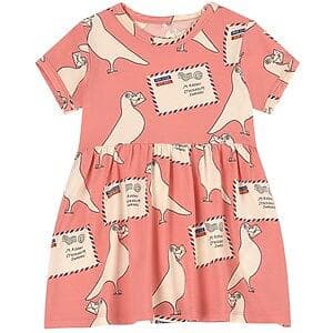 Mini Rodini Klänning Duvor Tencel Rosa 104/110 Klänning