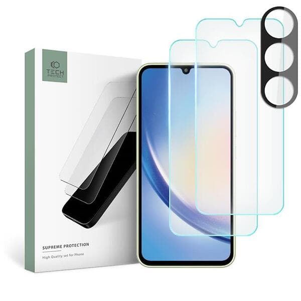 Tech-Protect TEMPERED GLASS SUPREME SET GALAXY A14 4G/5G CLEAR