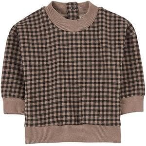 My Little Cozmo Plaid Babytröja Taupe 3 mån