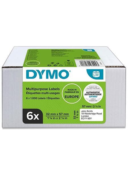 Dymo Etikett Uni. 57x32 mm 6rl/FP