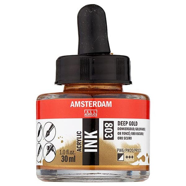 Amsterdam Acrylic Ink 30ml Bottle 30ML, DP GOLD 30ML
