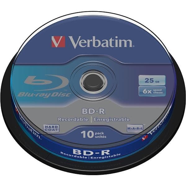 Verbatim BD-R 25GB 6x 10-pack Spindel